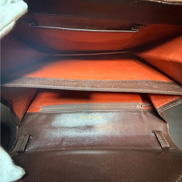 YSL Brown and Black Woven leather purse/clutch. - Picture 5 of 12